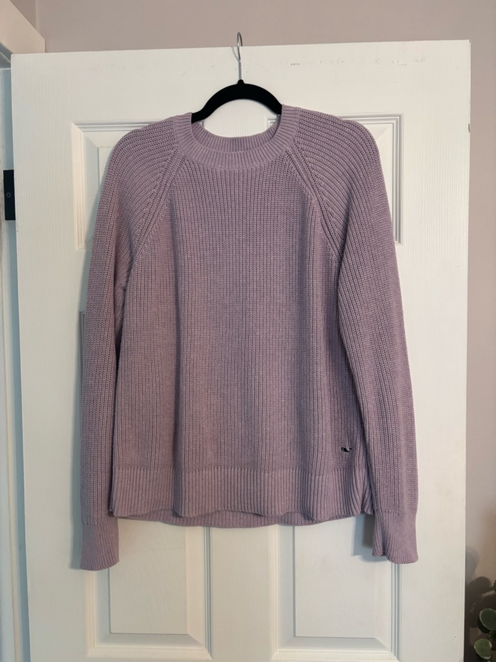 Vineyard Vines Brenton Stripe Fisherman Crewneck Sweater in Lilac